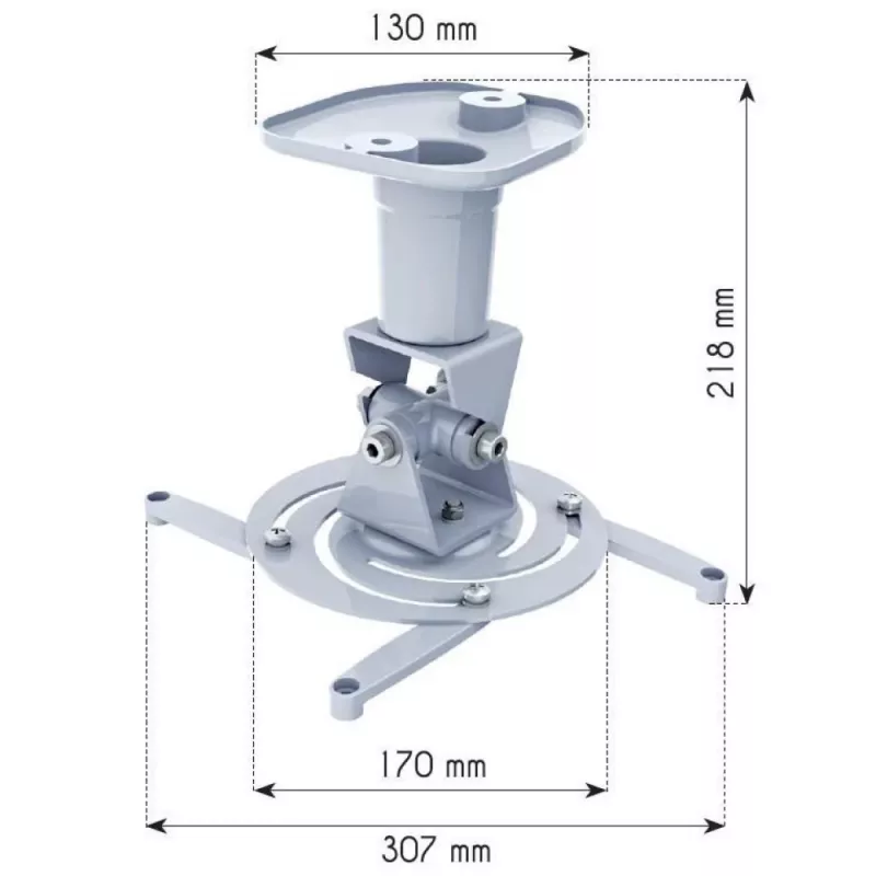 Techly universaalne laekinnitus projektorile, valge ICA-PM 100WH