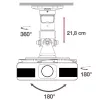 Techly universaalne laekinnitus projektorile, valge ICA-PM 100WH