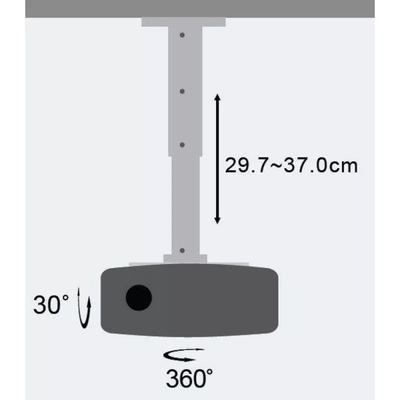 Techly Projector Ceiling Stand Extension 30-37 cm Hõbedane ICA-PM 102S