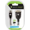 USB-jadasiini adapter Techly IDATA USB-SER-2T, USB-A-pistik DB-9 isasele, 0,45 m, läbipaistev valge