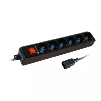 Techly Võimsus Strip 6 Sockets Must with VDE Plug IUPS-PCP-6V
