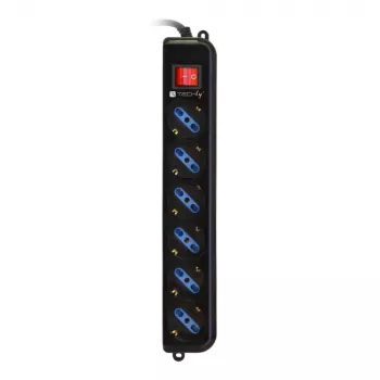Techly Võimsus Strip 6 Sockets Must with VDE Plug IUPS-PCP-6V