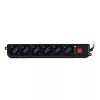 Techly Võimsus Strip 6 Sockets Must with VDE Plug IUPS-PCP-6V