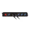 Techly Võimsus Strip 6 Sockets Must with VDE Plug IUPS-PCP-6V