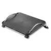 Techly reguleeritav jalatoend ICA-FR 13, must, ABS sünteetika, 430 mm, 280 mm, 1,24 kg