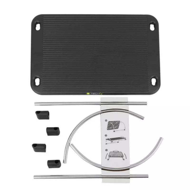 Techly reguleeritav jalatoend ICA-FR 13, must, ABS sünteetika, 430 mm, 280 mm, 1,24 kg