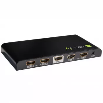 Techly Splitter HDMI 4-suunaline 4K*2K IDATA HDMI-4K4, HDMI, 4x HDMI, 1x HDMI F, 4096 x 2160 pikslit, Must, 36 bitti