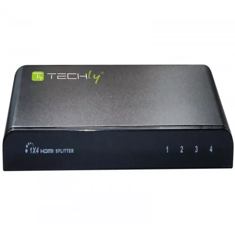 Techly Splitter HDMI 4-suunaline 4K*2K IDATA HDMI-4K4, HDMI, 4x HDMI, 1x HDMI F, 4096 x 2160 pikslit, Must, 36 bitti