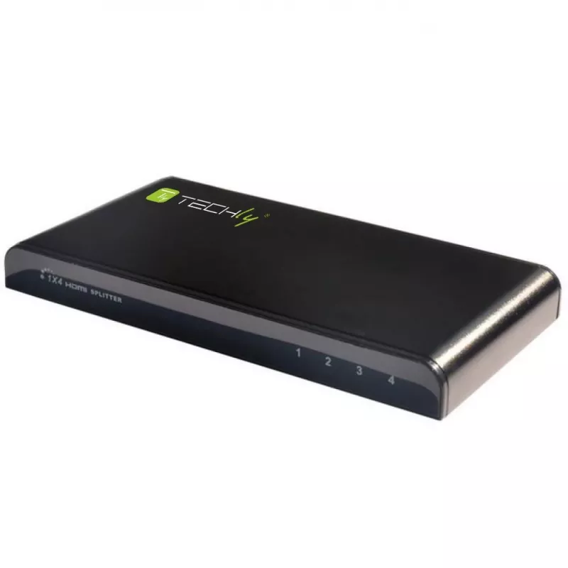 Techly Splitter HDMI 4-suunaline 4K*2K IDATA HDMI-4K4, HDMI, 4x HDMI, 1x HDMI F, 4096 x 2160 pikslit, Must, 36 bitti