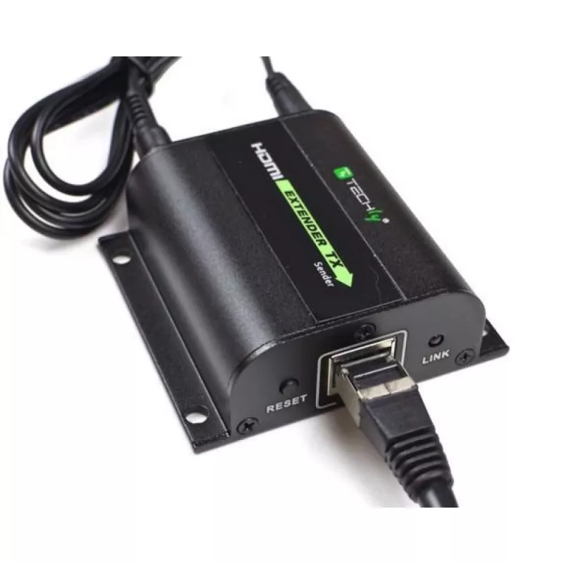 Techly HDMI-pikendaja Full HD kaabli Cat.5E / 6 / 6A / 7 kaudu max 60m Autoregulated IDATA EXT-E70I