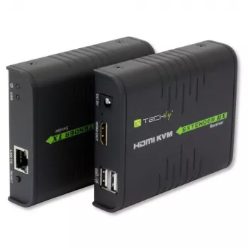 Techly IDATA HDMI-KVM2 KVM-pikendaja Saatja ja vastuvõtja