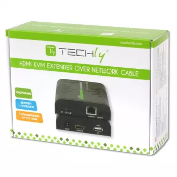 Techly IDATA HDMI-KVM2 KVM-pikendaja Saatja ja vastuvõtja
