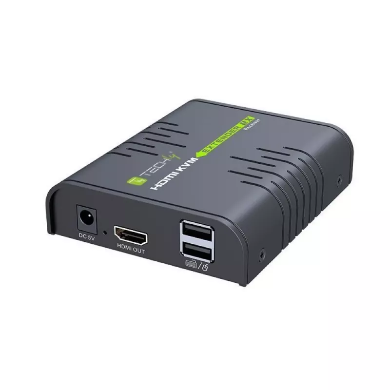 Techly IDATA HDMI-KVM2 KVM-pikendaja Saatja ja vastuvõtja
