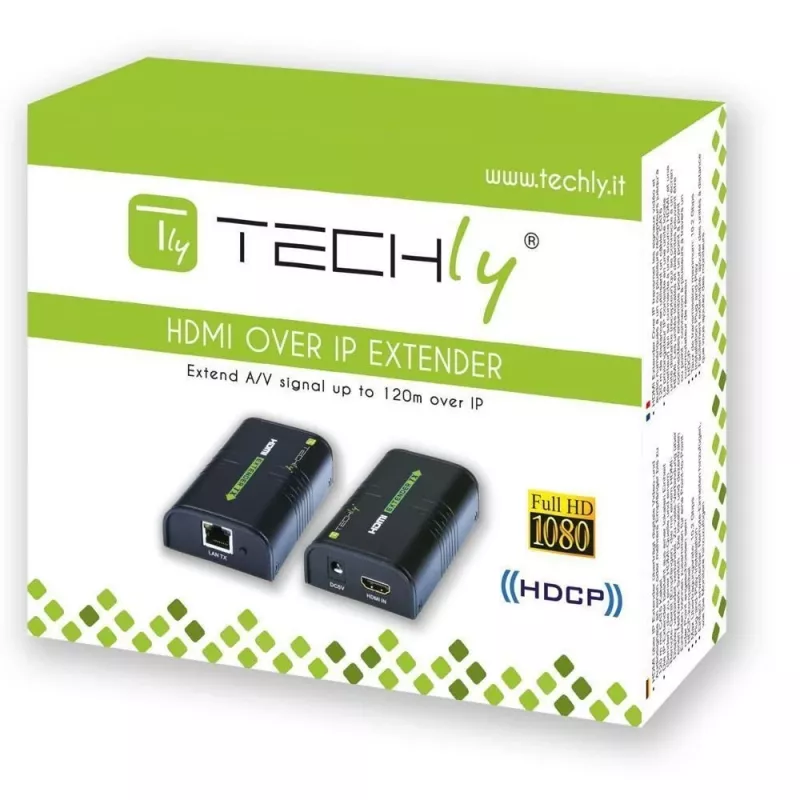 Techly Amplifier / Splitter HDMI Over IP võrk IDATA EXTIP-373