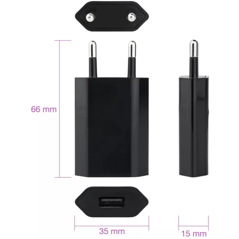 Techly Compact Charger USB 1A European Plug Must