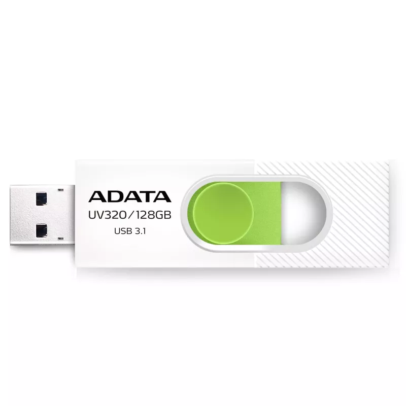 ADATA UV320 USB-mälupulk 128 GB USB Type-A 3.2 Gen 1 (3.1 Gen 1) Roheline, Valge