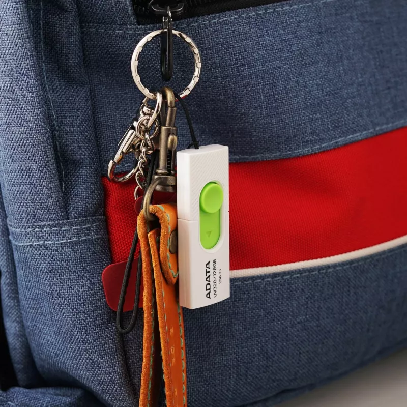 ADATA UV320 USB-mälupulk 128 GB USB Type-A 3.2 Gen 1 (3.1 Gen 1) Roheline, Valge