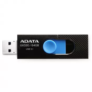ADATA UV320 USB-mälupulk 64 GB USB Type-A 3.2 Gen 1 (3.1 Gen 1) Must, Sinine