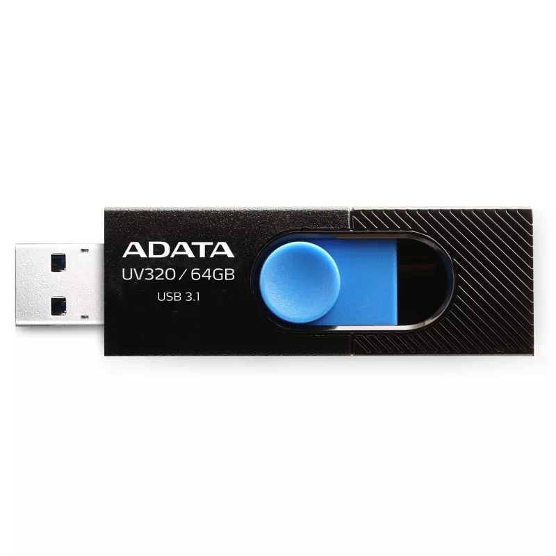ADATA UV320 USB-mälupulk 64 GB USB Type-A 3.2 Gen 1 (3.1 Gen 1) Must, Sinine