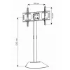 Techly ICA-TR12 TV-kinnitus/post 177,8 cm (70 tolli) Must