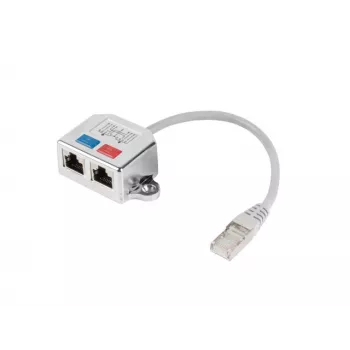 LANBERG adapter LAN RJ45/2x RJ45 FTP jaotur AD-0026-S