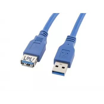 USB A - USB A kaabel LANBERG CA-US3E-10CC-0018-B 1,8 m, USB 3.0, sinine, 4800 Mbit/s