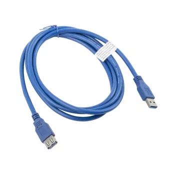 USB A - USB A kaabel LANBERG CA-US3E-10CC-0018-B 1,8 m, USB 3.0, sinine, 4800 Mbit/s