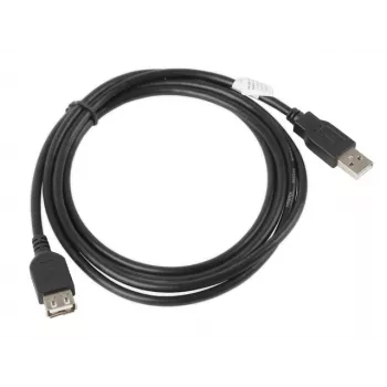 USB A–A kaabel LANBERG CA-USBE-10CC-0018-BK, USB 2.0, 1.8 m, must