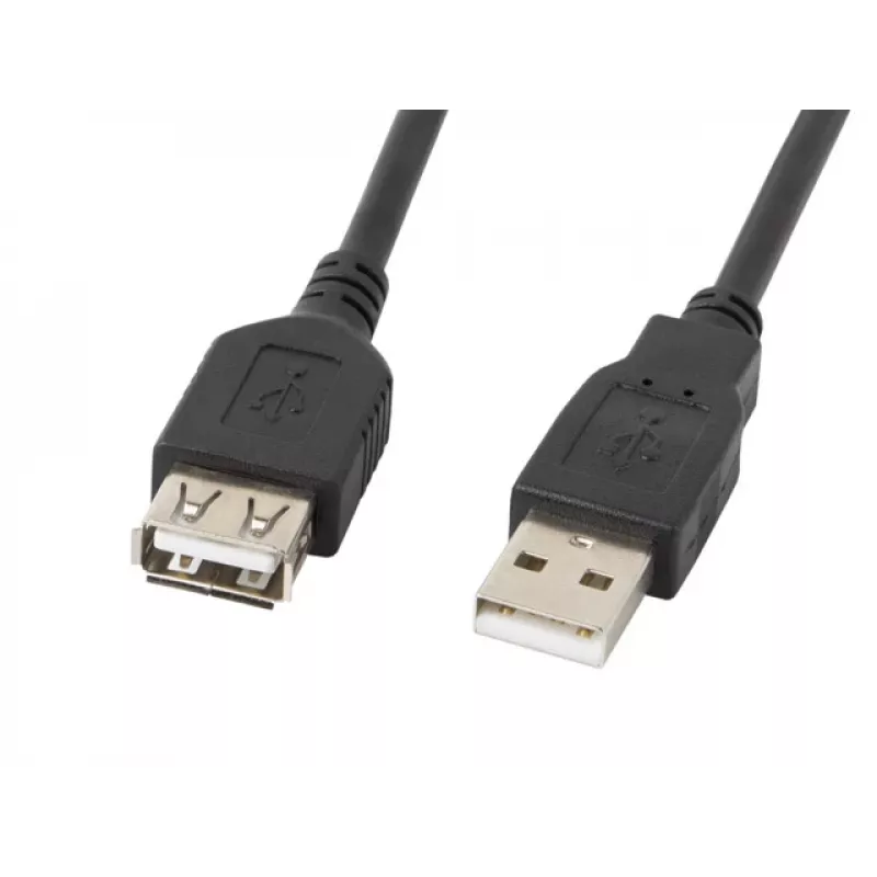 USB A–A kaabel LANBERG CA-USBE-10CC-0018-BK, USB 2.0, 1.8 m, must