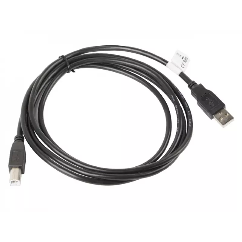 USB 2.0 kaabel LANBERG CA-USBA-10CC-0018-BK — 1,8 m, USB A (isane) – USB B (isane), must