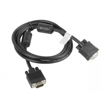 LANBERG VGA M/m kaabel topeltvarjestusega ferriitsüdamikuga 1,8 m must
