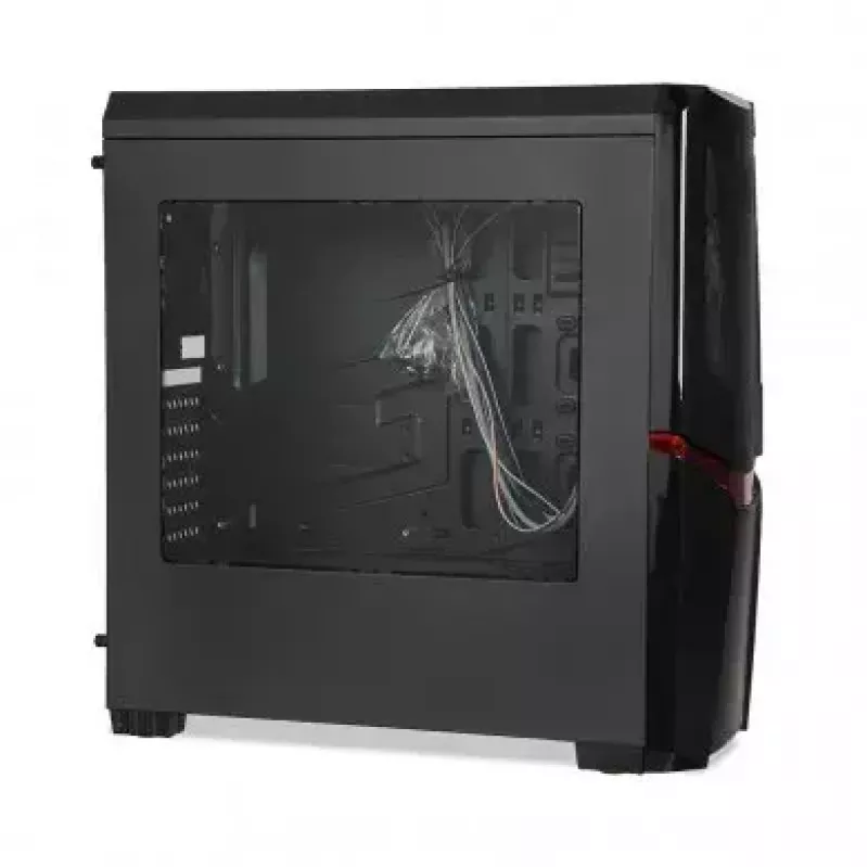 iBox Orcus X14 Midi Tower arvutikorpus, ATX/Micro ATX/ITX, külgaken, 2x 120 mm punase taustvalgusega ventilaatorit, 3x 3,5 tolli, 2x 2,5 tolli, 1x 5,25 tolli sektsioonid, USB 3.0, must