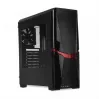 iBox Orcus X14 Midi Tower arvutikorpus, ATX/Micro ATX/ITX, külgaken, 2x 120 mm punase taustvalgusega ventilaatorit, 3x 3,5 tolli, 2x 2,5 tolli, 1x 5,25 tolli sektsioonid, USB 3.0, must