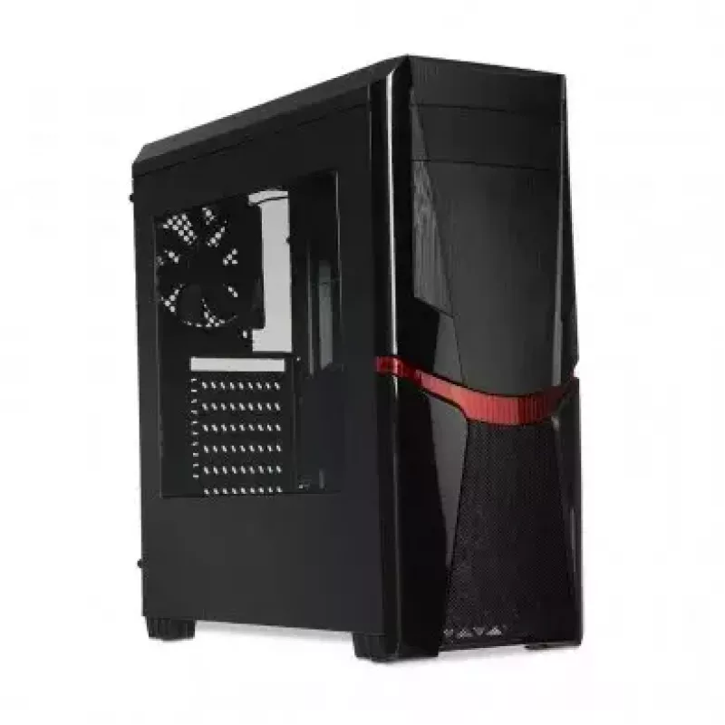 iBox Orcus X14 Midi Tower arvutikorpus, ATX/Micro ATX/ITX, külgaken, 2x 120 mm punase taustvalgusega ventilaatorit, 3x 3,5 tolli, 2x 2,5 tolli, 1x 5,25 tolli sektsioonid, USB 3.0, must