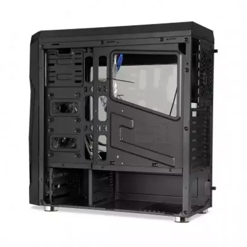 iBox Orcus X14 Midi Tower arvutikorpus, ATX/Micro ATX/ITX, külgaken, 2x 120 mm punase taustvalgusega ventilaatorit, 3x 3,5 tolli, 2x 2,5 tolli, 1x 5,25 tolli sektsioonid, USB 3.0, must