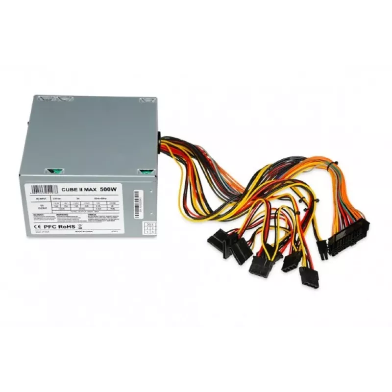 IBOX Cube Ii toiteplokk Unit 500 W 20+4 Pin ATX ATX Hõbedane