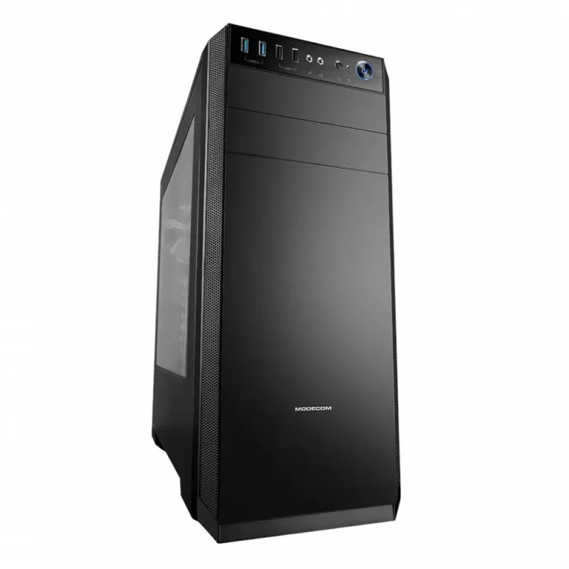 PC korpus MODECOM Oberon Pro Midi Torn – Must, ATX/ITX/Micro ATX, karastatud klaas, kuni 395 mm GPU