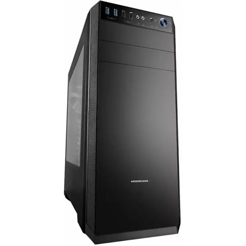 PC korpus MODECOM Oberon Pro Midi Torn – Must, ATX/ITX/Micro ATX, karastatud klaas, kuni 395 mm GPU