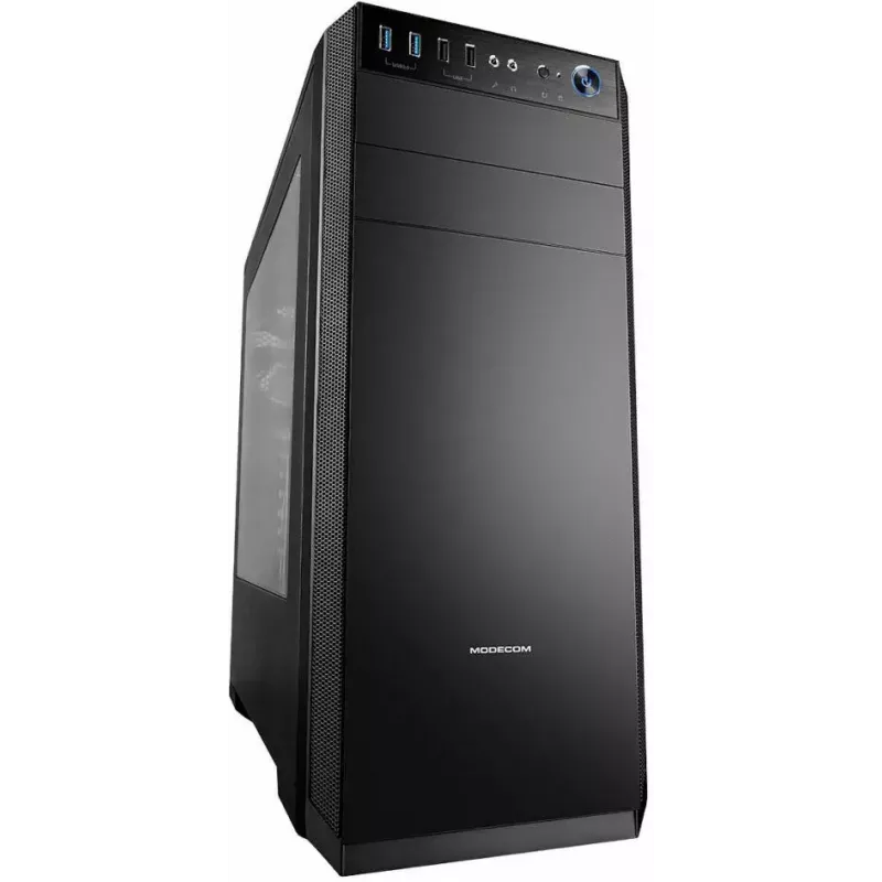 PC korpus MODECOM Oberon Pro Midi Torn – Must, ATX/ITX/Micro ATX, karastatud klaas, kuni 395 mm GPU