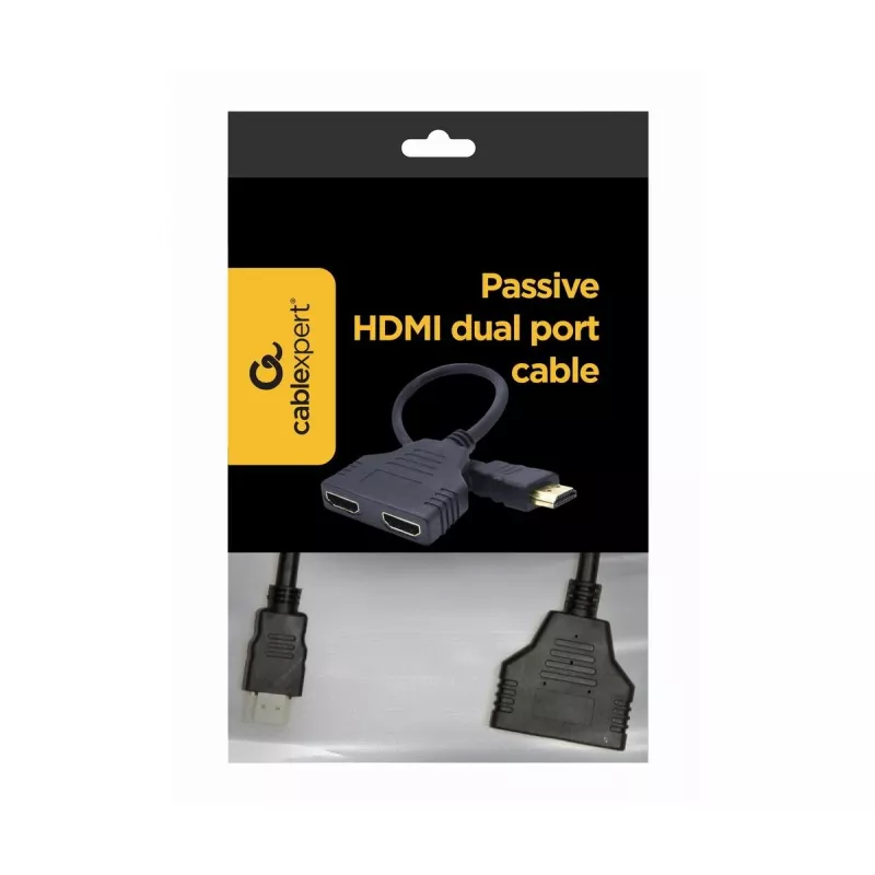 HDMI-kaabel Gembird DSP-2PH4-04 — HDMI-tüüp A-pistik 2× HDMI-tüüp A emaseni, must, sirged pistikud