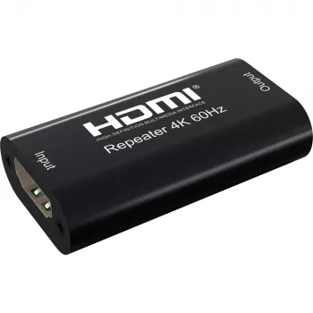 AV repiiter TECHLY IDATA-HDMI2-RIP4KT — HDMI 2.0, HDCP 2.2, 4096×2160, maksimaalne kaugus 40 m, must