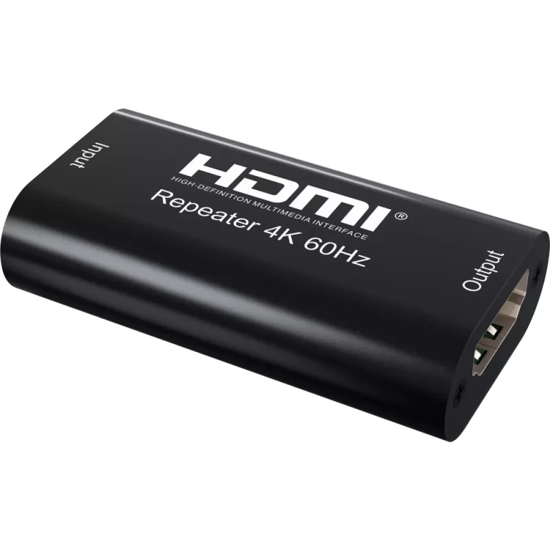 AV repiiter TECHLY IDATA-HDMI2-RIP4KT — HDMI 2.0, HDCP 2.2, 4096×2160, maksimaalne kaugus 40 m, must