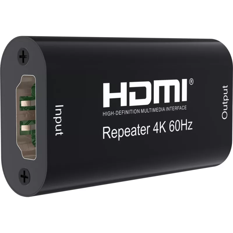 AV repiiter TECHLY IDATA-HDMI2-RIP4KT — HDMI 2.0, HDCP 2.2, 4096×2160, maksimaalne kaugus 40 m, must