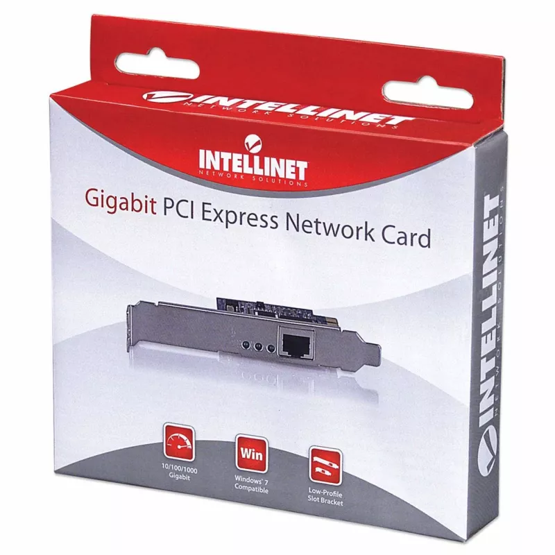 Intellinet Gigabit PCI Express võrgukaart, 10/100/1000 Mbps PCI Express RJ45 Ethernet kaart