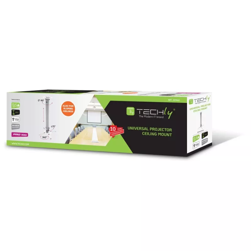 Techly projektori laetoenduse pikendus 545-900 mm hõbedane ICA-PM 18M