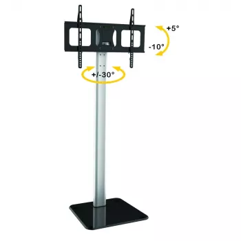 Techly ICA-TR11 telerialus/statiiv 177,8 cm (70 tolli) Must, Hõbedane