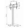 Techly ICA-TR11 telerialus/statiiv 177,8 cm (70 tolli) Must, Hõbedane