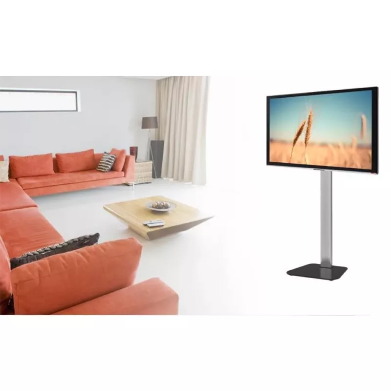 Techly ICA-TR11 telerialus/statiiv 177,8 cm (70 tolli) Must, Hõbedane