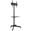 Techly Trolley Floor Stand LCD/LED/Plasma 23 inch-55 inch, 58.4 cm (23 inch), 139.7 cm (55 inch), 50 x 50 mm, 400 x 400 mm, -15 - 15°, Must