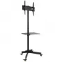 Techly Trolley Floor Stand LCD/LED/Plasma 23 inch-55 inch, 58.4 cm (23 inch), 139.7 cm (55 inch), 50 x 50 mm, 400 x 400 mm, -15 - 15°, Must